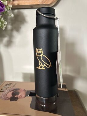 OVO Klean Kanteen Collab Black & Gold Stainless Steel Water Bottle NWT